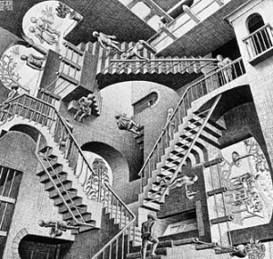 Imagem encontrado na página: http://en.wikipedia.org/wiki/M._C._Escher